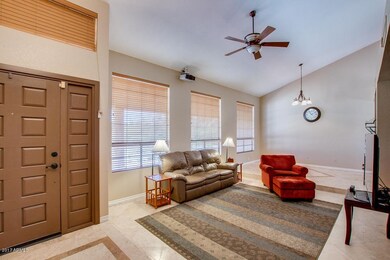 Foyer and living