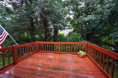 South Facing deck, nice trees for privacy.