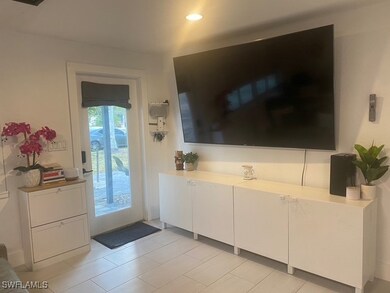 Living area featuring recessed lighting