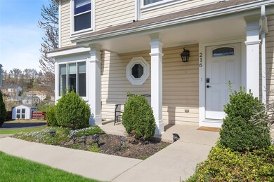 This welcoming covered front porch is a great plac