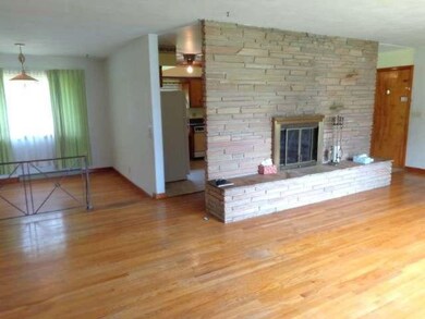 Close view of fireplace
