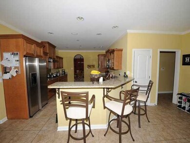 This designer kitchen is equipped with stainless s