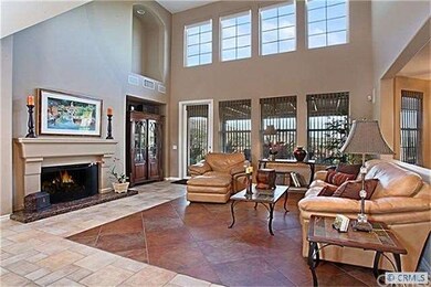Gorgeous Living Room with Grand Fireplace