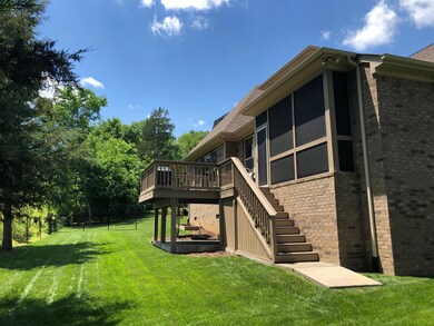 Screened-in Porch and open air Deck to enjoy the private back yard and neighboring cow pasture!