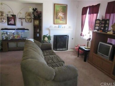 Living room with electric fireplace