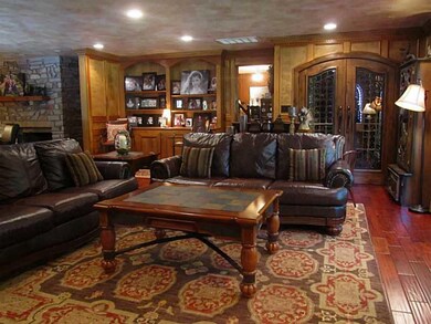 Great Room. Great Room with wide plank teak hardwo