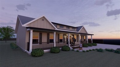 View of front facade with board and batten siding and a porch