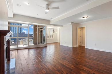Wide Open floor plan showing living room, breakfas