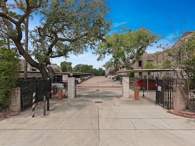 Gated entrance to the community.