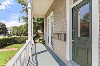 front porch view to building entrance