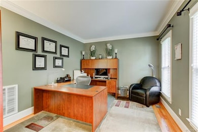 Private home office or formal living room to the r