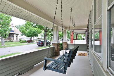 Front porch looking east