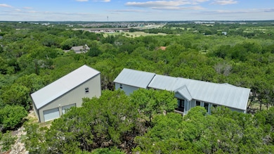 Bird's eye view of a heavily wooded area