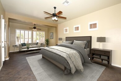 Master bedroom with virtual furniture