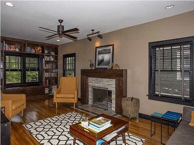 Large living room with fire place