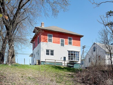 The rear view of the house.