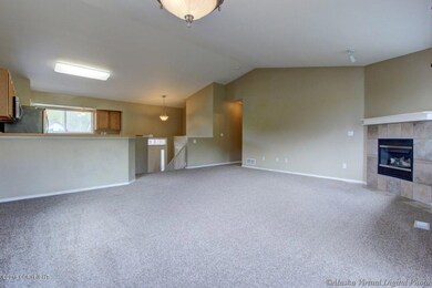 Living Room With Vaulted Ceiling