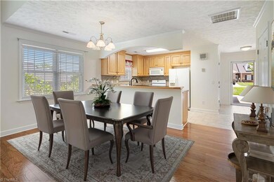 Dining room virtually staged