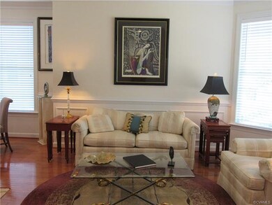 Living room with wood floors