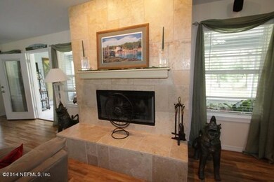 Wood burning fireplace