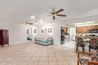 Family Room and kitchen