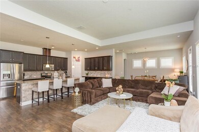 Enormous kitchen, familyroom and dining area overl