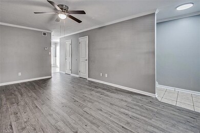 Living room with new LVT