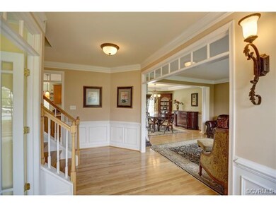 Open foyer to the study,formal living room, and ki