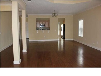 Close view of the living room fireplace.