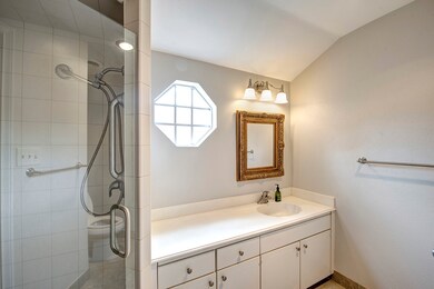 Master bath has large walk-in shower.