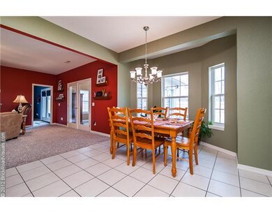 Dining Room. Large Dining Area conveniently located has a great bay window.