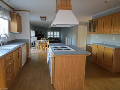 Kitchen has Island and Desk Area