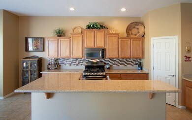 Kitchen with granite counters