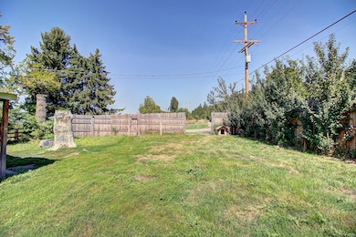 fenced yard