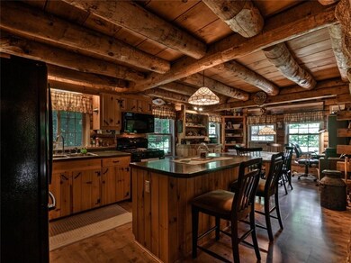 Large kitchen opens to dining room.