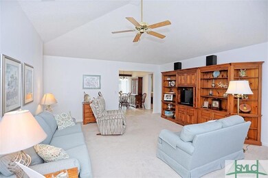Living Room with vaulted ceiling