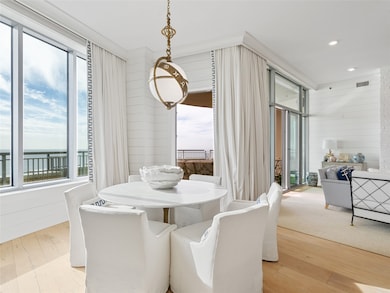 Breakfast overlooking the ocean. This room flows i