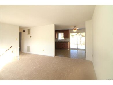 Spacious living room open to the dining area