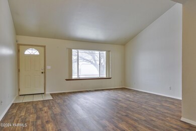Living Room with Vaulted Ceiling
