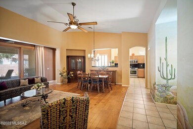 Living-Dining Room w/Vaulted Ceiling