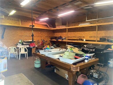 Inside space of outdoor garage/workshop