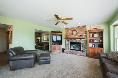 This cozy room is open to the front flex room and 