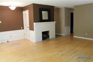 Living room with fireplace