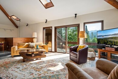 Living Area with Vaulted Ceilings