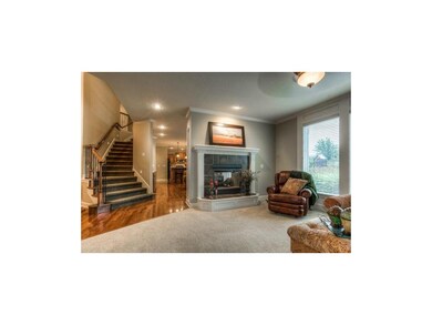Featuring the see-through fireplace and view into 