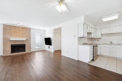 Kitchen with stainless steel electric range oven, 