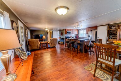 open living room/ dining