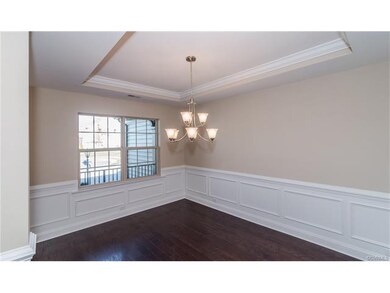 Dining room of another Caldwell. Trim work includi