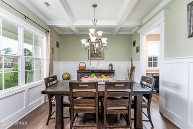 Formal Dining Room w/ Coffered Ceilings