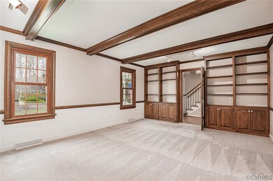 Family Room also has built-in shelves and cabinets